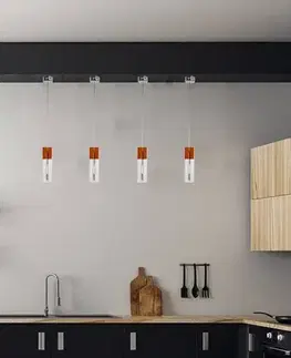 Závěsná lampa chrom křišťálová čtvercová Lara