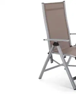Zahradní polohovací křeslo hliník / textilen