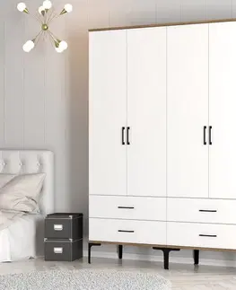 Šatní skříň Kumsal TT - Walnut, White