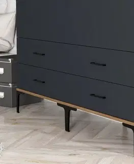 Šatní skříň Kumsal TT - Walnut, Anthracite