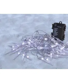 Solight Světelný venkovní řetěz s 50 LED akrylátovými rampouchy, 7,5 m