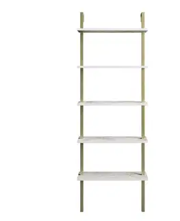 Knihovna Piante - White, Gold