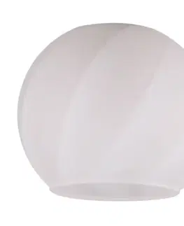 Kulaté skleněné stínidlo bílé E27 pro lampy Alyson