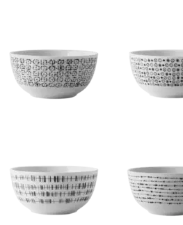 Miska na cereálie 14 cm set 4 ks - Basic Dots - 490823