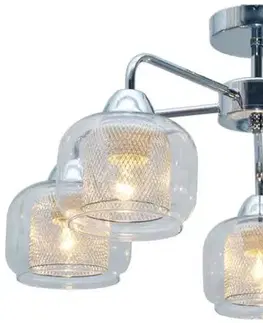 Stropní lampa z chromovaného skla 5xE14 Ray
