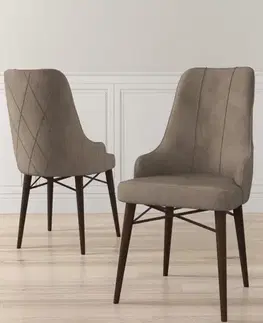 Sada židlí (6 kusů) Neta - Cappuccino, Brown
