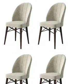Sada židlí (4 kusy) Ritim - Cream, Brown