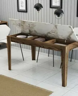 Jídelní stůl Milan Walnut and White