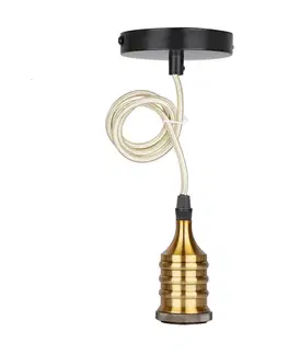Patinovaná/černá kovová závěsná lampa E27