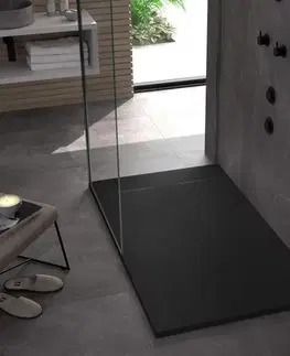 REA Sprchová vanička Bazalt Black 80x120 REA-K3305
