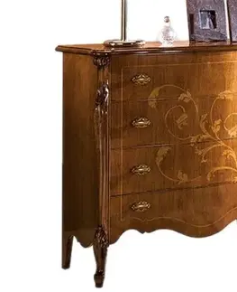 Estila Luxusní klasická komoda Pasiones se čtyřmi šuplíky s rustikálním zdobením 107cm