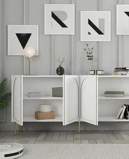 Skříňka Lyon White and Gold
