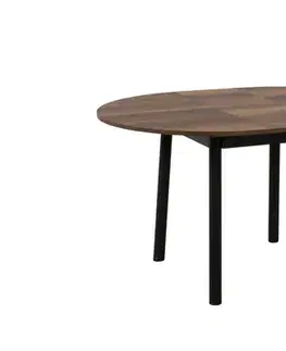 Extendable Dining Table Oliver - Walnut, Black
