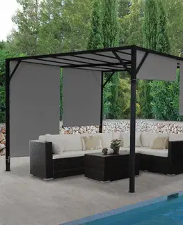 Pergola se stahovací střechou 3x3 m Dekorhome