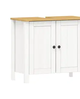 Skříňka pod umyvadlo PORTO bílá/buk