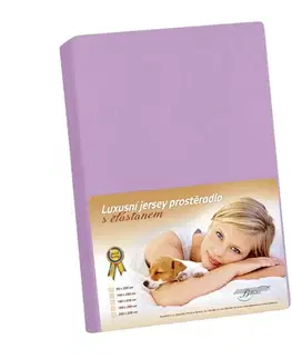 Bellatex Jersey prostěradlo s elastanem fialová, 90 x 200 cm