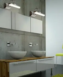 Nástěnná koupelnová lampa chromová LED 7W 6500K nastavitelná Gizel