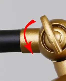 Nástěnná lampa pro nákladní automobily černá+zlatá 1X40W E27 zlatá