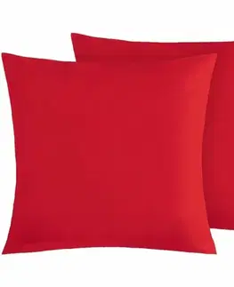 Bellatex Bavlněné povlaky na polštář červená, 45 × 45 cm, 2 ks, 45 x 45 cm