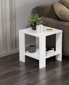 Odkládací stolek / Příruční stolek Midi Yan - White