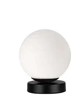 Stolní lampa Calari 1x40W E27 černá s bílým stínidlem, stylová klasická noční lampa do obývacího pokoje, ložnice, pracovna