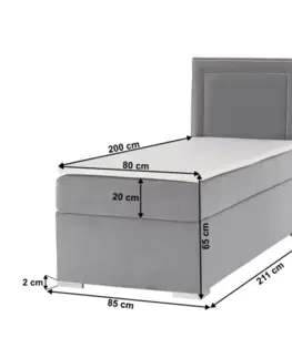 Boxspringová postel NAYA 80 Tempo Kondela