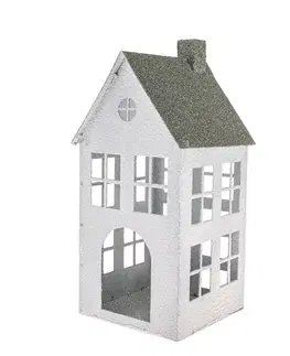 Kovový svícen Green House, 11,5 x 11,5 x 29 cm, 29 cm