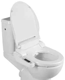 SAPHO HANDICAP WC kombi zvýšený sedák s elektronickým bidetem BLOOMING ECONOMY PLUS, Rimless, zadní odpad, bílá NB-1160D-1