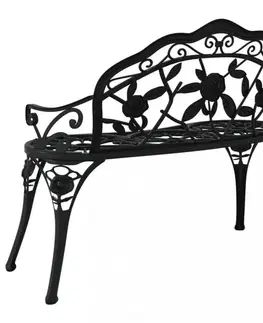 Zahradní lavice 100 cm litý hliník Dekorhome