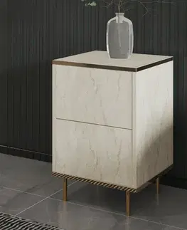 Noční stolek Imaj Travertine and Gold