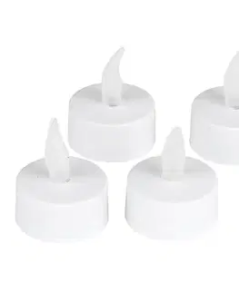 Sada LED svíček Flicker bílá, pr. 3,8 cm, 4 ks