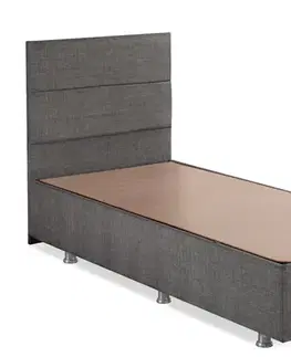 Rám jednolůžkové postele s čelem Silver - Grey (100 x 200)
