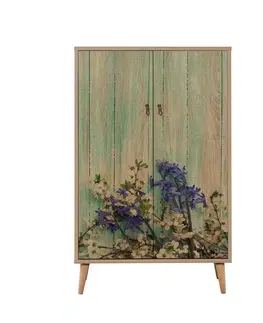 Skříňka Mega Sonoma Oak Flowers I