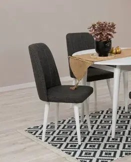 Jídelní set s rozkládacím stolem a židlemi (5 kusů) Vina 1053 - White, Anthracite
