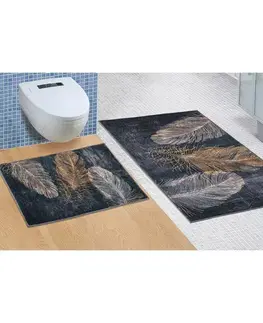 Bellatex Koupelnová sada bez výkroje Pírko, 60 x 100 cm, 60 x 50 cm