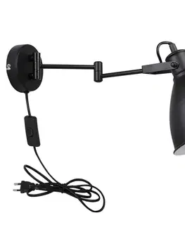 Nástěnná lampa černá nastavitelná 1xE27 Espera
