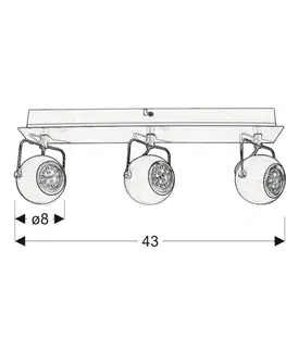 Stropní svítidlo Tony 3X3W LED GU10 matně černé