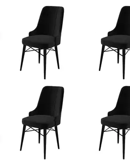 Sada židlí (4 kusy) Pare - Black