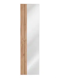 ArtCom Vysoká skříňka do koupelny se zrcadlem CAPRI Oak 803