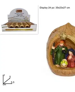 PROHOME - Betlém v ořechu 6cm různé druhy