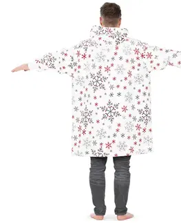 4Home Beránková mikina mikroplyš Snowflakes, uni L - pánské