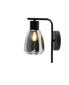 Nástěnná lampa MOLDO 1x40W E27 s kouřovým stínidlem