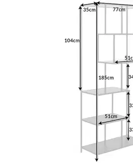 Regál ATALANTA 185x77 cm Dekorhome