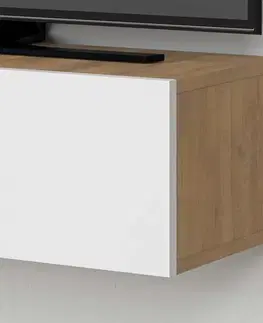 TV stolek Francy 135 - Sapphire Oak, White