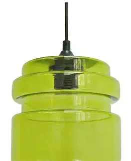 Zelená skleněná stropní lampa 60W E27 Decorado