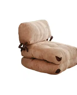 Křeslo Fold Kadife Camel