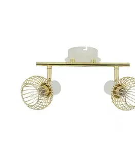 Nástěnná lampa 2xE14 26cm Oslo Strip bílá/zlatá