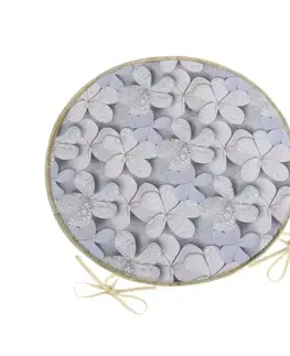 Bellatex Sedák DITA kulatý hladký Květ šedá, 40 cm