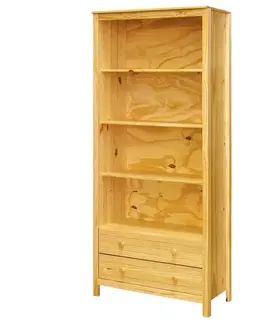 Knihovna 2 zásuvky TORINO