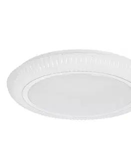 Stropní lampa GILLY, plafond, 38cm, 24W LED, 4000K, stínidlo, bílá+chrom